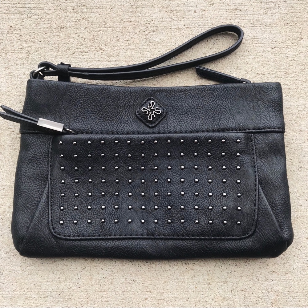 Black Studded Wristlet